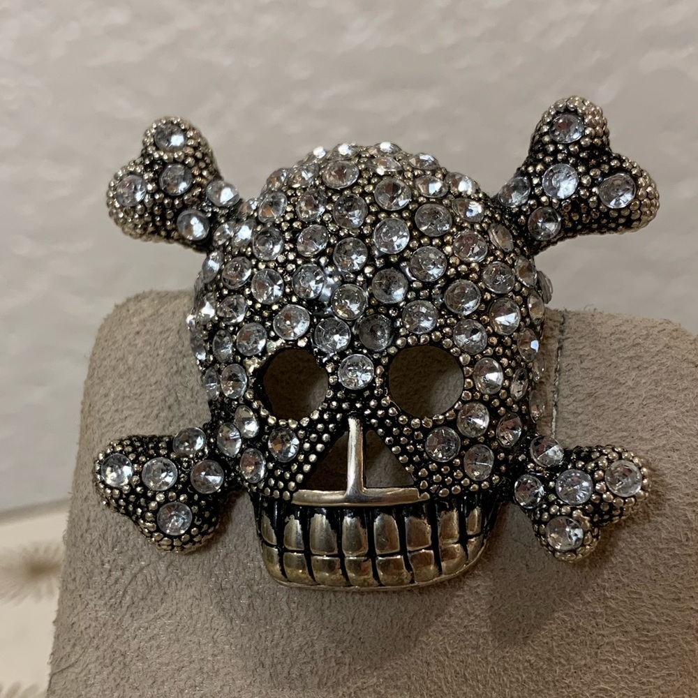 Day of the Dead Skull pin brooch